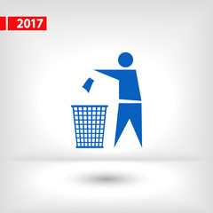 Recycling Sign Label  icon, vector illustration. Flat design style