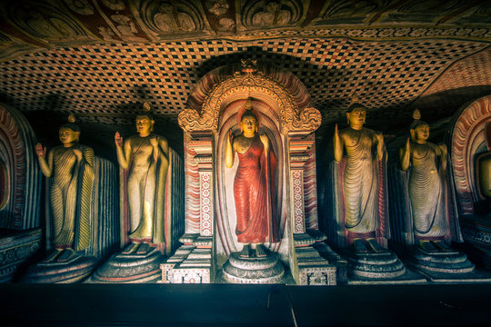 Dambulla Ancient Cave Temple In Sri Lanka