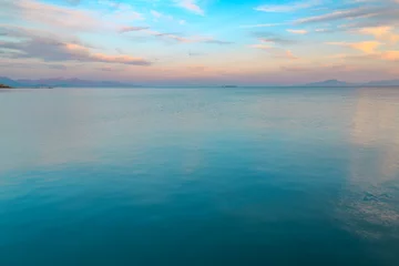 Zelfklevend Fotobehang Turquoise mediterranean sea with clouds. © muratani