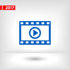 video icon, vector illustration. Flat design style