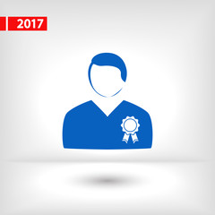 leader icon, vector illustration. Flat design style 