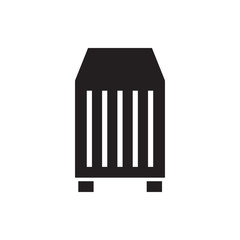 cargo container icon illustration