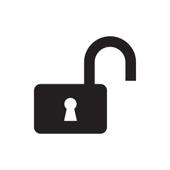 opened lock icon illustration