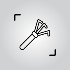 Icon Garden Rake Agricultural Tool , Vector Illustration