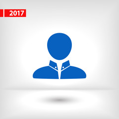 Business man icon, vector illustration. Flat design style 