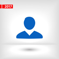man icon, vector illustration. Flat design style 