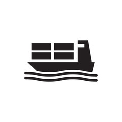 cargo ship icon illustration