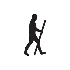 caveman icon illustration