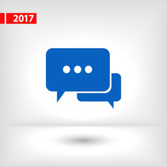 Speech bubbles icon. vector illustration with soft shadow on a gray background