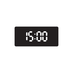 digital clock icon illustration