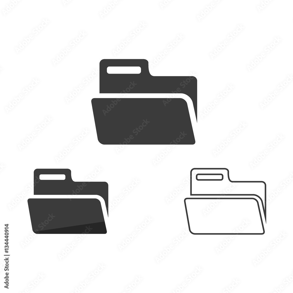 Sticker folder icon. set folders icon. web icon. flat style