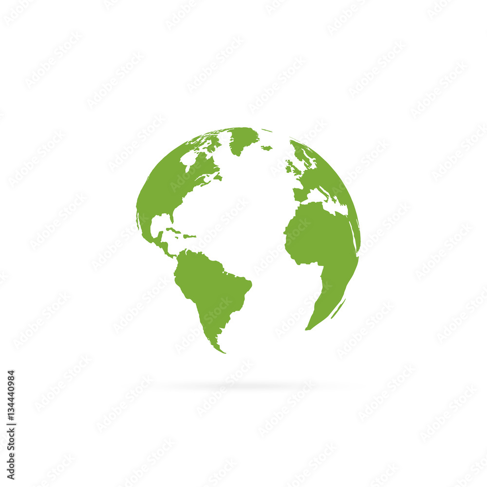 Wall mural earth globe icon vector