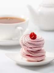 marshmallows and cup of tea