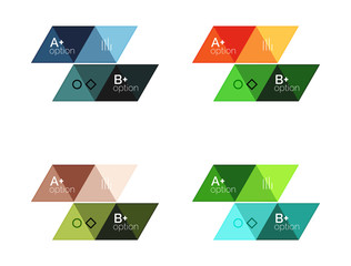 Set of vector triangle geometric infographic