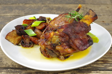 appetizing knuckles of pork