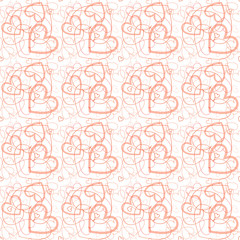 Hearts. Seamless pattern with hearts. Valentine's Day background 