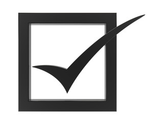 black Correct mark symbol