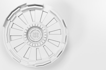 White futuristic technological background with glowing lines