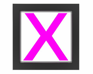pink Correct mark symbol