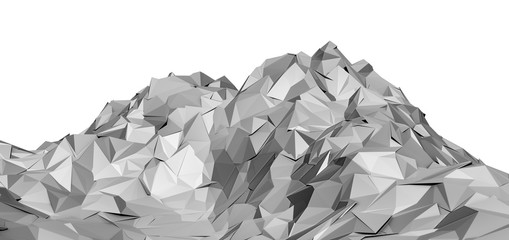 White abstract polygonal mountain