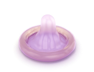 shinny and glossy blue condom 3d render