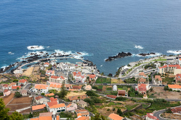 Naklejka premium Panoramic view on Porto Moniz, Madeira island, Portugal
