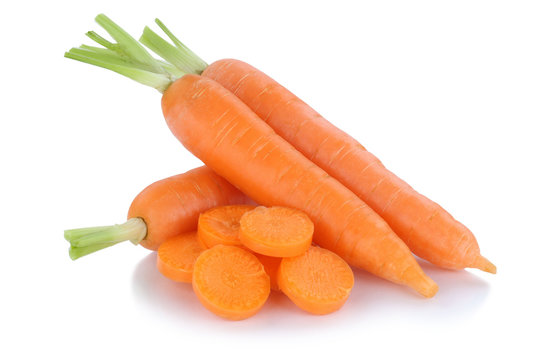 Karotten Möhren Karotte Möhre geschnitten Gemüse Freisteller