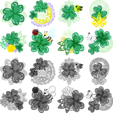 The icons of stylish clover broach