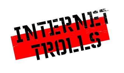 Internet Trolls rubber stamp. Grunge design with dust scratches. Effects can be easily removed for a clean, crisp look. Color is easily changed.