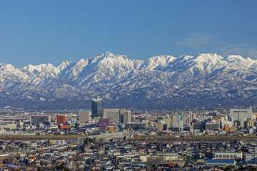 Fototapeta na wymiar 絶景の富山市街地