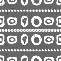 Geometric monochrome seamless pattern