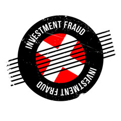 Investment Fraud rubber stamp. Grunge design with dust scratches. Effects can be easily removed for a clean, crisp look. Color is easily changed.