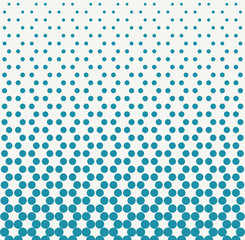 Abstract geometric blue deco art print halftone dots pattern