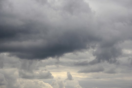 Grey clouds in the sky