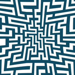 Vector graphic abstract geometry  maze pattern. blue seamless geometric background . subtle pillow and bed sheet design. unique art deco. hipster fashion print