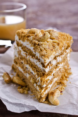 Layer cake with white cream