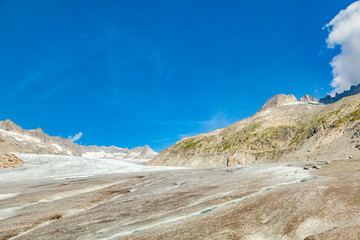 view of rhone glacier in switzerland