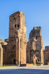Ruins of Baths of Caracalla (Terme di Caracalla). Rome, Italy.