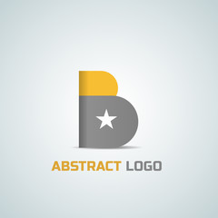 B letter logo abstract