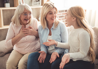 Daughter, mom and granny