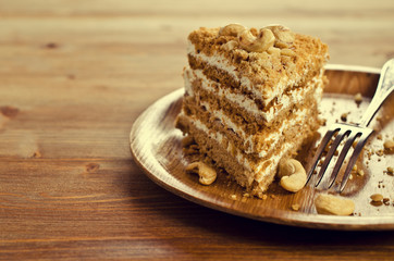 Layer cake with white cream