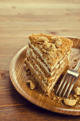 Layer cake with white cream