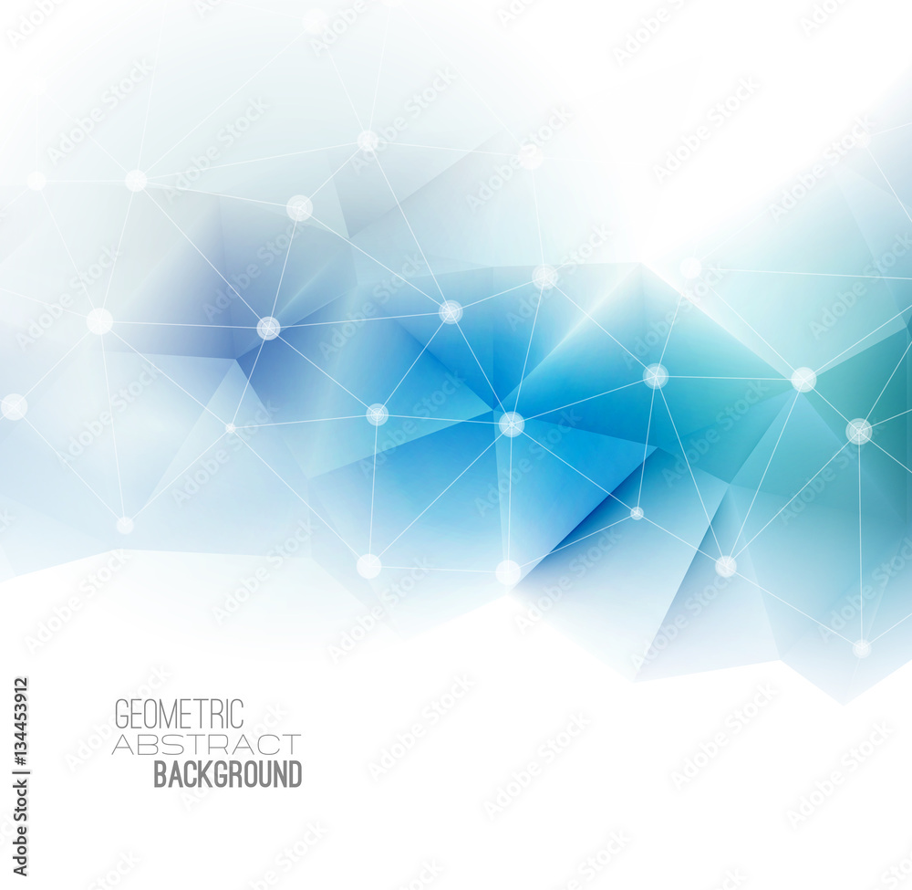 Aufkleber Vector abstract geometric banner with triangle.