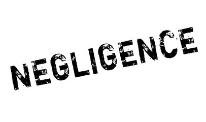 Negligence rubber stamp. Grunge design with dust scratches. Effects can be easily removed for a clean, crisp look. Color is easily changed.