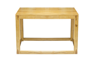 Wood table isolated on white