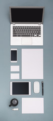 top view tall corporate design banner