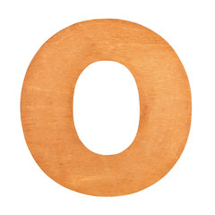 Wooden letter O