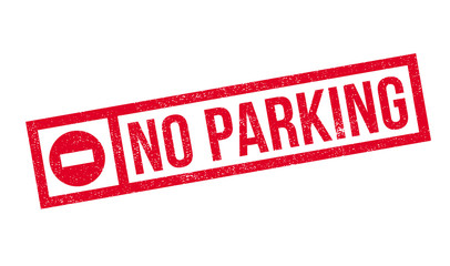 No Parking rubber stamp. Grunge design with dust scratches. Effects can be easily removed for a clean, crisp look. Color is easily changed.