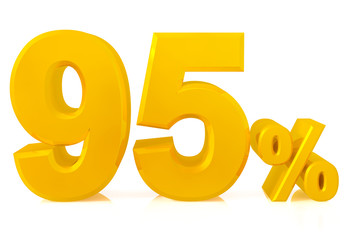ninety five percent gold 3d rendering
