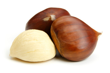 Chestnut on white